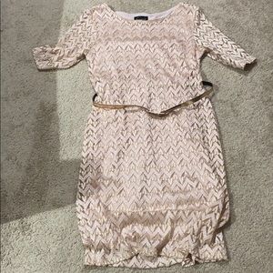 NWOT Dress Pink & Gold